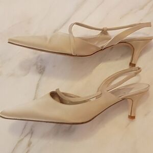 Talbots Elegant Beige Slingback Heels